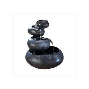 granite look gives this 4 tier fountain a retro feel  