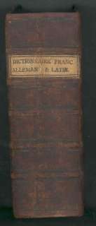 1611 French, German, Latin Dictionary & Grammar 3 Books  