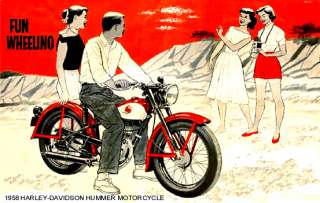 1958 HARLEY DAVIDSON ~ HUMMER MOTORCYCLE ~ MAGNET  