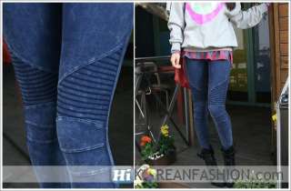 Stitch Leggings Jeggings Denim Cotton Skinny Tights for Women   Model 