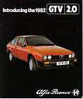 Alfa Romeo Giulietta 1 6 1 8 2 0 1982 83 UK Brochure  