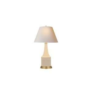 Alexa Hampton Sawyer Table Lamp in Tea Stain with Natural Paper Shade 