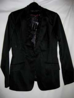 White House Black Market Satin Jacket Coat New Size 00  