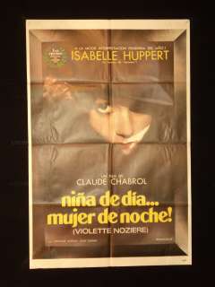 VIOLETTE NOZIÈRE * ISABELLE HUPPERT * ARGENTINE 1sh MOVIE POSTER 1978 