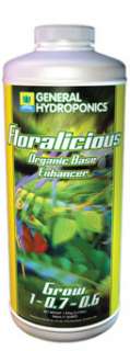   qt Floralicious Grow General Hydroponics 32 oz gh nutrient veg formula