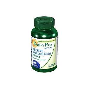  Betaine Hydrochloride 400 mg 400 mg 250 Tablets Health 