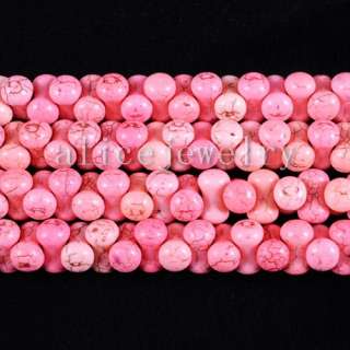 13x8mm Pink Turquoise Bone Form Loose Bead 16.5 LS0702  