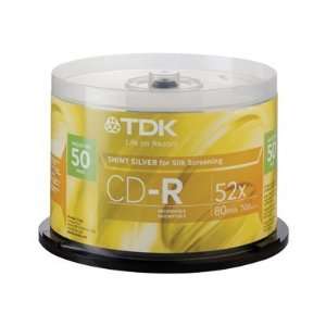   Tdk Cdr 700Mb 80Min 48X Blank Shiny Spindle (47959)