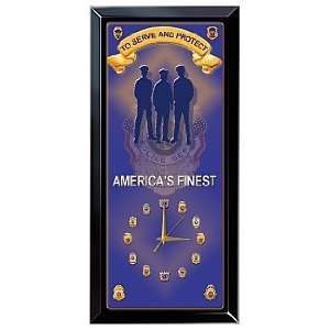  Americas Finest Police Wall Clock: Home & Kitchen