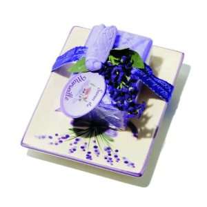  Lavender Soap 100 grs + Ceramic Soap Holder Beauty