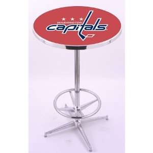  Washington Capitals Pub Table w/ Chrome Base Sports 