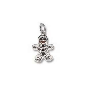 Gingerbread Man Charm   Gold Plated