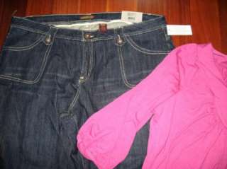 NEW Zana Di Bootcut Stretch Dark Jeans + Fall Top SIZES 26W 26P Short 