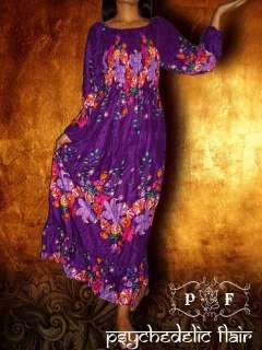 Color: Purple w/ Multi  Colored Floral Print The placement of the 