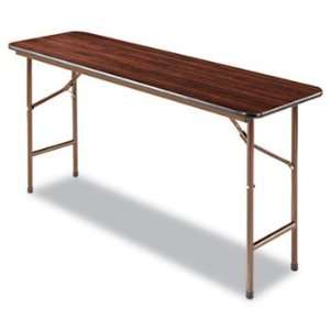  New   Folding Table, Rectangular, 60w x 18d x 29h, Walnut 