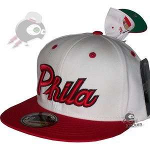  Phila Two Tone Wt/Rd. Retro Snapback Cap Hat Everything 