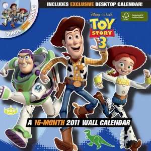  Disney Pixar Toy Story 3 2011 DVD ROM Wall Calendar 