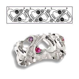  Endless Love Mothers Ring Sterling Silver: Jewelry