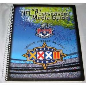  Super Bowl Xxxii Media Guide, Flip Chart & More Items 
