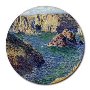  Port Donnant By Claude Monet Round Mouse Pad Office 