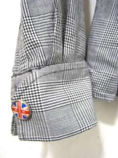 ENGLISH LAUNDRY Mens Nice Black & White Gingham Plaid Button Up Shirt 