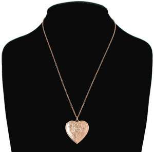 Rose Gold PL Heart Photo Locket Pendant Necklace  
