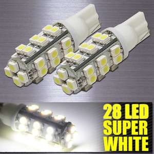 4X SUPER WHITE T10 6000K LED LIGHT BULBS 1206 SMD 28LED  