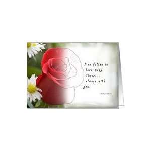  Falling In love Rose with sketch Card Health & Personal 