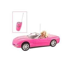    Barbie Light Pink Corvette Convertible Car & Doll Set Toys & Games