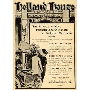  1911 Ad Holland House Hotel New York City Antique Car 
