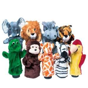  Wild Animals Plush Puppets: Toys & Games