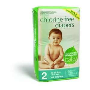 Seventh Generation Baby Diapers Stage 2 (12 18 lbs.) 40 count Chlorine 