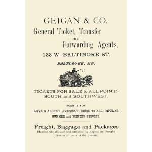 Exclusive By Buyenlarge Geigan & Co. General Ticket Transfer 