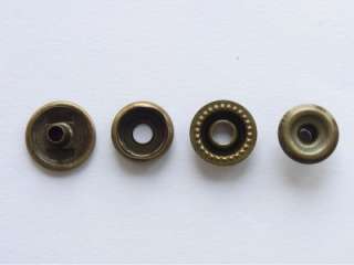 15mm Ring Snaps Button Fasteners Anti Brass 25set  