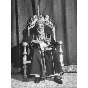  Zanzibar Sultan Said Khalifa II Sitting on Throne in His 
