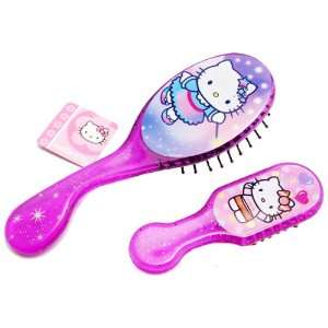  Hello Kitty Flat Back Hairbrush & Mini Brush Set, Hello Kitty 