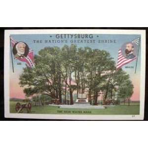 Gettysburg The Nations Greatest Shrine THE HIGH WATER MARK Linen 