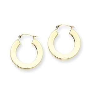  14k Yellow Gold Polished Hoop Earrings: Jewelry