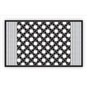  Black/White Basket Weave on Black Tray (Small): Home 