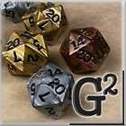 NEW Set of 6 Olympic D20 Dice Gold Silver Bronze RPG D&D Twenty Sided