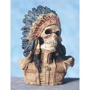Skull   Indian   Collectible Statue Figurine Model Skeleton Figure