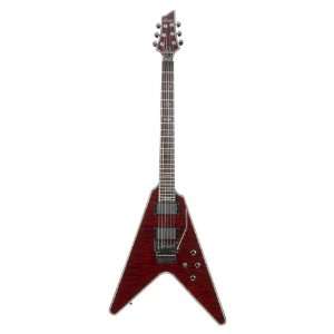 Schecter Hellraiser V 1 FR Electric Guitar (Black Cherry, Left Handed 