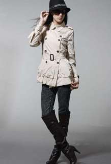 New Fashion Double breasted Bubble Trench Coat Jacket  