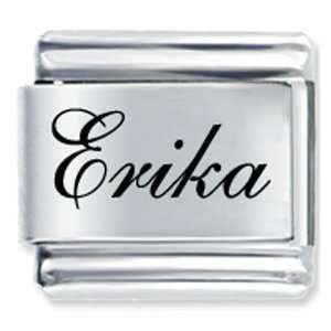    Edwardian Script Font Name Erika Italian Charms: Pugster: Jewelry