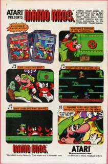 Atari 2600 5200 Mario Brothers Bros Comic Strip Ad 1983 Advertisement 