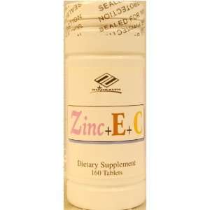  Nu Health Zinc+E+C Dietary Supplement, 160 Tablets: Health 