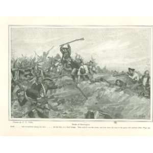    1898 Print Revolutionary War Battle of Bennington 