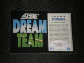 FRANK THOMAS 1992 SCORE DREAM TEAM SIGNED CARD #893  