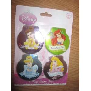  Disney Princess 4 Mini Memo Pads: Office Products