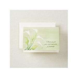    Calla Lilies Sympathy Acknowledgement Notes: Office Products